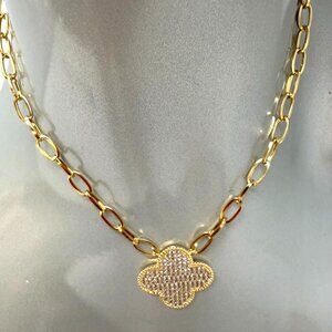 😍NEW Clover Release 2026 CZ Clover Necklace Gold